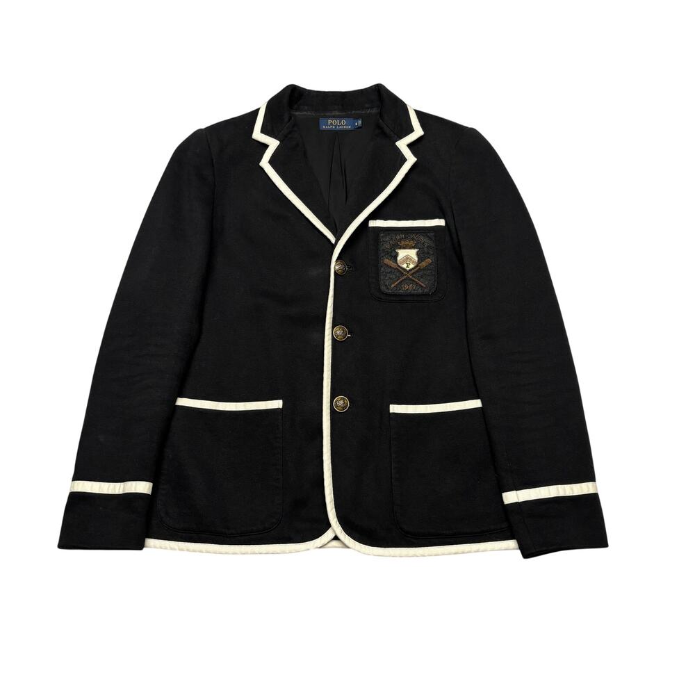 Polo Ralph Lauren Rowing Blazer Jacket Women 6 Crest Preppy Quiet Luxury